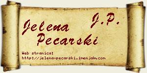 Jelena Pecarski vizit kartica